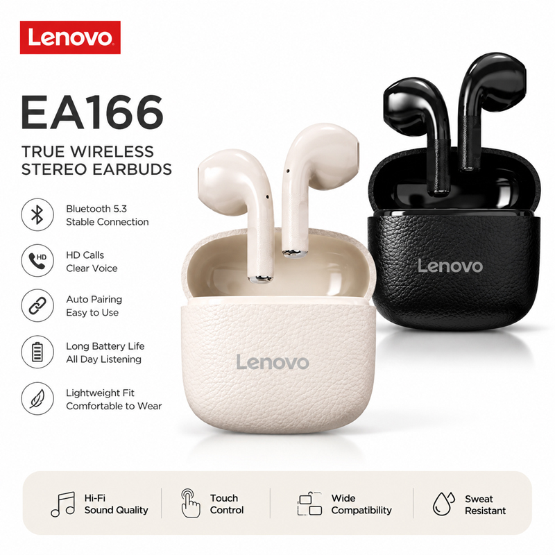 Anc Wireless Over Ear Headphones - Беспроводные Bluetooth-наушники Lenovo EA166 с встроенным