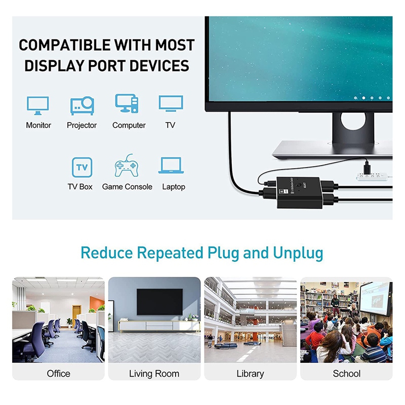 Переключатель DisplayPort 8K 2 – обзор и цена Laptops